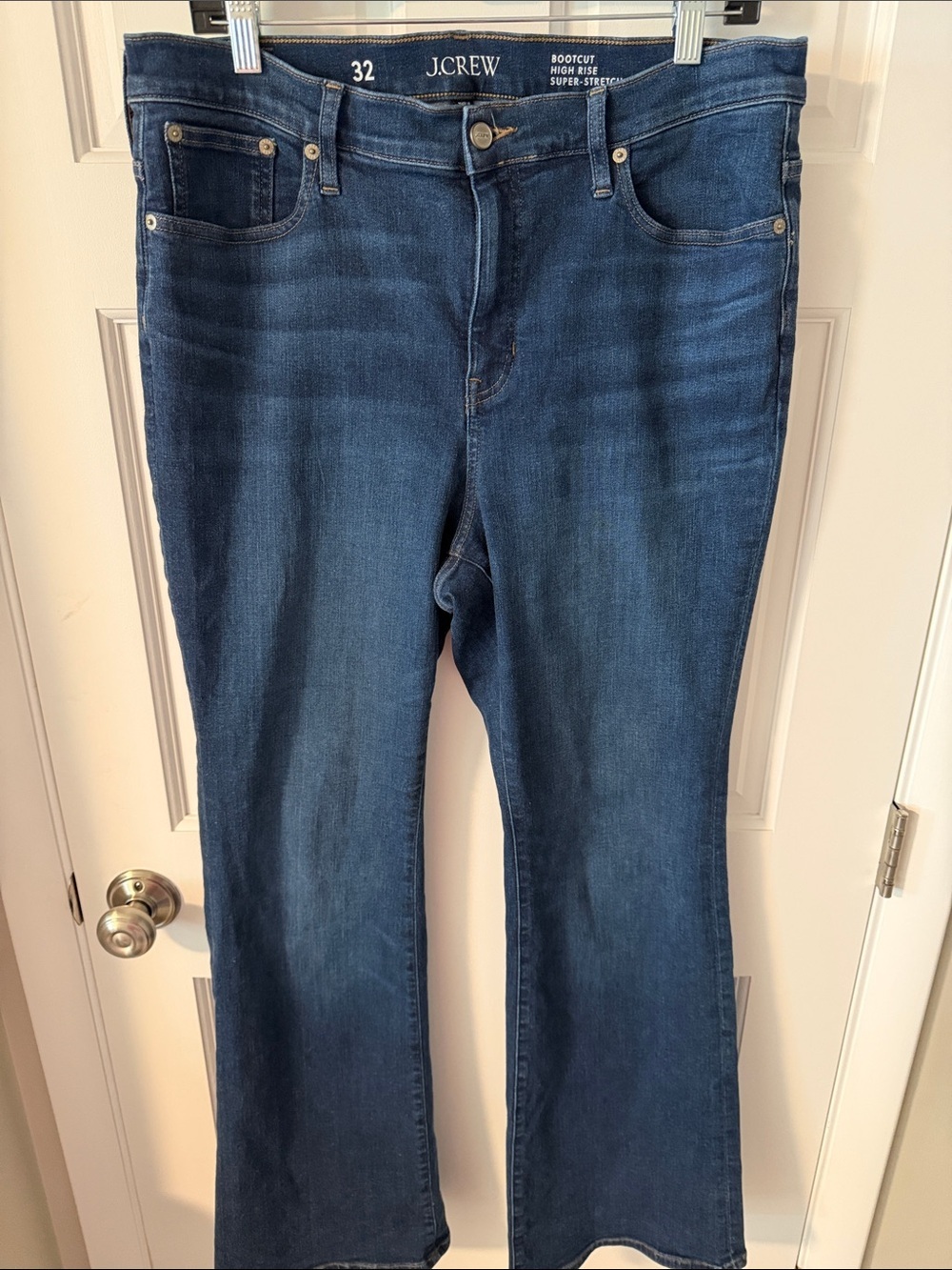J.CREW Bootcut High Rise Super-Stretch Jeans Size 32 Dark Wash